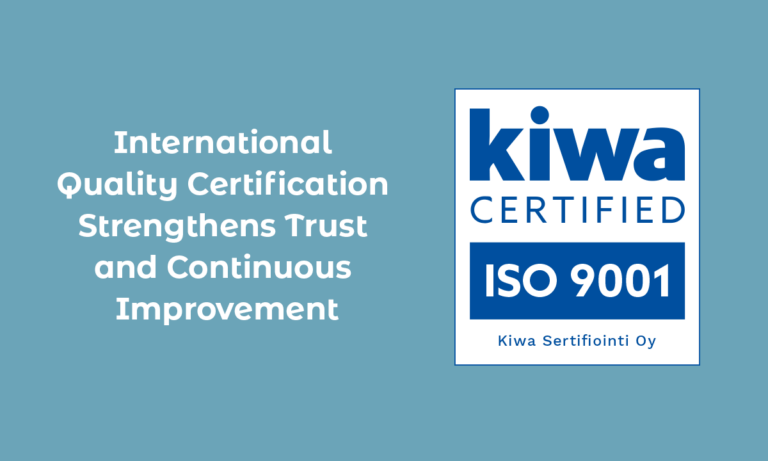 ISO 9001 Quality Management Certification for Hovi Care Ltd